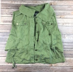 BEBE Army Green Utility Vest